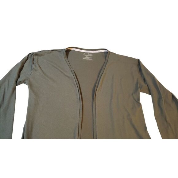 Live 2 Lounge Open Front Cardigan Sweater Green Women's M Super Soft Comfy - Picture 5 of 13